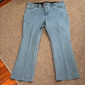 Woman Within Light Blue Boot Cut Jeans